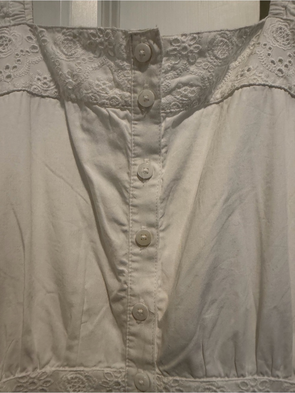 Frieda Dress White Eyelet Midi Sundress with Square Neckline - Picture 8 of 8